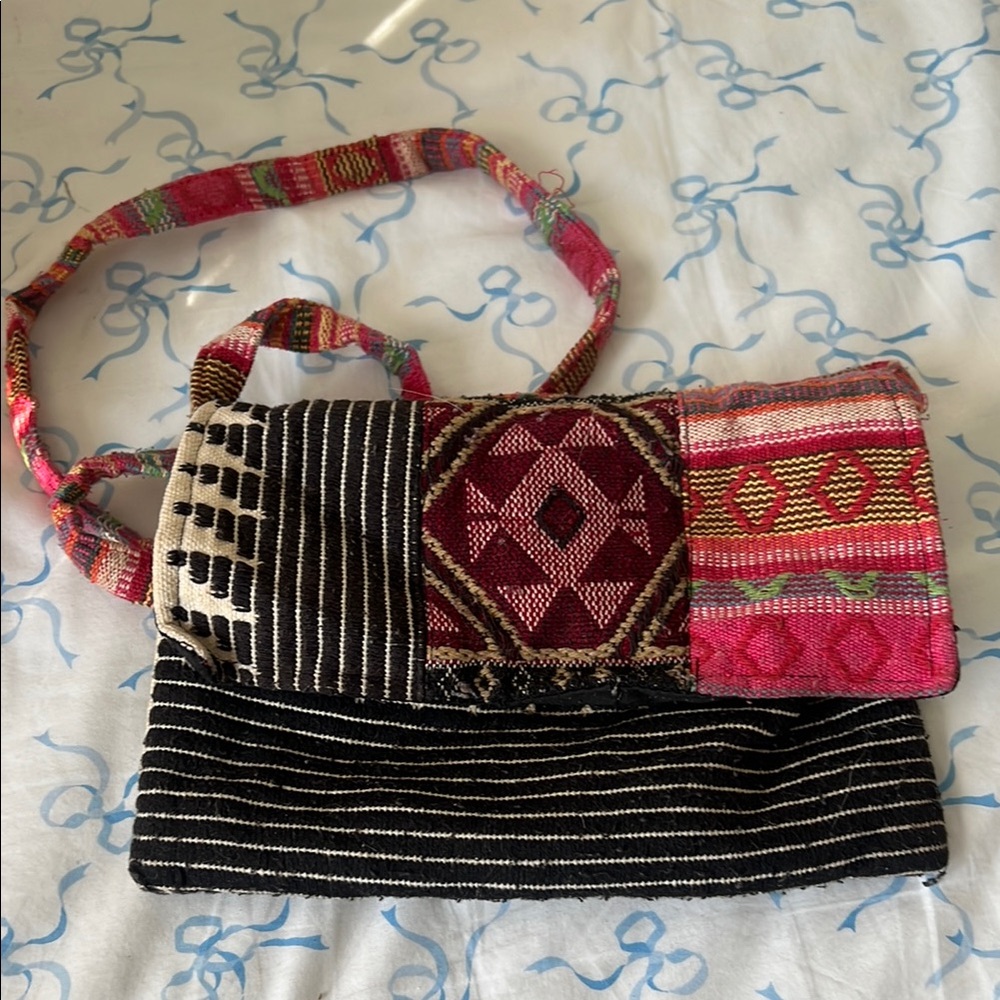 Multicolor Patchwork Shoulder Bag - image 1